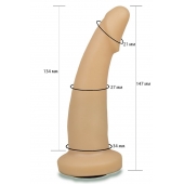 Телесная гладкая насадка Harness - 14,7 см. - LOVETOY (А-Полимер) - купить с доставкой в Кемерово
