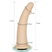 Телесная гладкая насадка-фаллоимитатор Harness - 17 см. - LOVETOY (А-Полимер) - купить с доставкой в Кемерово
