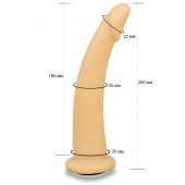Телесная гладкая насадка-фаллоимитатор Harness - 20 см. - LOVETOY (А-Полимер) - купить с доставкой в Кемерово