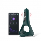 Изумрудное виброкольцо Magic Motion Rise с подхватом мошонки - Magic Motion - в Кемерово купить с доставкой