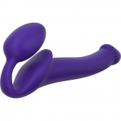 Фиолетовый безремневой страпон Silicone Bendable Strap-On - size M - Strap-on-me - купить с доставкой в Кемерово