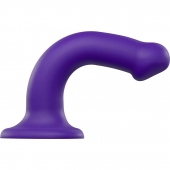 Фиолетовый фаллоимитатор-насадка Strap-On-Me Dildo Dual Density size M - 18 см. - Strap-on-me - купить с доставкой в Кемерово