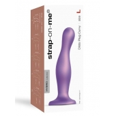 Фиолетовая насадка Strap-On-Me Dildo Plug Curvy size L - Strap-on-me - купить с доставкой в Кемерово