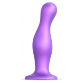 Фиолетовая насадка Strap-On-Me Dildo Plug Curvy size L - Strap-on-me - купить с доставкой в Кемерово