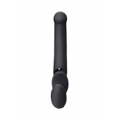 Черный безремневой вибрострапон Silicone Bendable Strap-On - size XL - Strap-on-me - купить с доставкой в Кемерово
