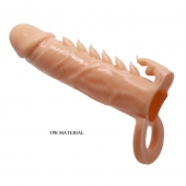 Телесная удлиняющая насадка Penis Sleeve Emmitt - 17 см. - Baile - в Кемерово купить с доставкой