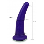 Фиолетовая гладкая изогнутая насадка-плаг - 13,3 см. - LOVETOY (А-Полимер) - купить с доставкой в Кемерово