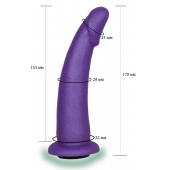 Фиолетовая гладкая изогнутая насадка-плаг - 17 см. - LOVETOY (А-Полимер) - купить с доставкой в Кемерово