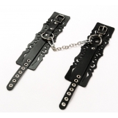 Узорчатые кожаные оковы с регулируемыми ремешками - Crazy Handmade - купить с доставкой в Кемерово