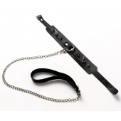 Черный ошейник с шипами и поводком - Crazy Handmade - купить с доставкой в Кемерово