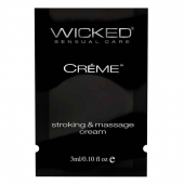 Крем для массажа и мастурбации Wicked Stroking and Massage Creme - 3 мл. - Wicked - купить с доставкой в Кемерово