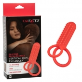 Красное эрекционное кольцо Silicone Rechargeable Vertical Dual Enhancer - California Exotic Novelties - в Кемерово купить с доставкой