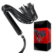 Черная кожаная плеть-флоггер - 84 см. - Notabu - купить с доставкой в Кемерово