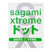 Презерватив Sagami Xtreme Type-E с точками - 1 шт. - Sagami - купить с доставкой в Кемерово