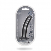 Серый фаллоимитатор Smooth G-Spot - 15 см. - Shots Media BV