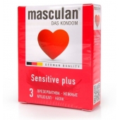 Презервативы Masculan Sensitive plus - 3 шт. - Masculan - купить с доставкой в Кемерово