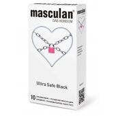 Ультрапрочные презервативы Masculan Ultra Safe Black - 10 шт. - Masculan - купить с доставкой в Кемерово