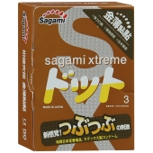 Презервативы Sagami Xtreme FEEL UP с точечной текстурой и линиями прилегания - 3 шт. - Sagami - купить с доставкой в Кемерово