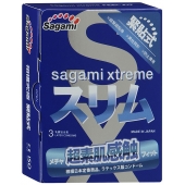 Розовые презервативы Sagami Xtreme FEEL FIT 3D - 3 шт. - Sagami - купить с доставкой в Кемерово