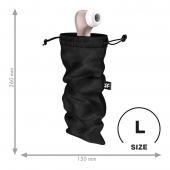 Черный мешочек для хранения игрушек Treasure Bag L - Satisfyer - купить с доставкой в Кемерово