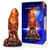 Фантазийный фаллоимитатор цвета бронзы - 22 см. - Bior toys