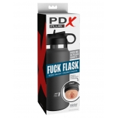 Серый мастурбатор в виде бутылки F*ck Flask - Pipedream - в Кемерово купить с доставкой