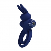 Синее эрекционное кольцо с вибростимуляцией клитора Powerful Ring - Baile - в Кемерово купить с доставкой