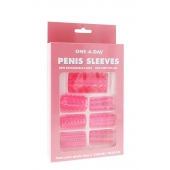 Набор из 7 розовых насадок на пенис ONE-A-DAY PENIS SLEEVES PINK - Seven Creations - в Кемерово купить с доставкой
