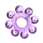 Мягкая фиолетовая гелевая насадка - Toyfa Basic - в Кемерово купить с доставкой