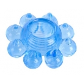 Голубая гелевая насадка-цветок - Toyfa Basic - в Кемерово купить с доставкой