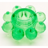 Зеленое эрекционное кольцо-цветок - Toyfa Basic - в Кемерово купить с доставкой