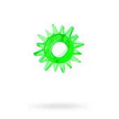 Зеленое эрекционное кольцо-солнце - Toyfa Basic - в Кемерово купить с доставкой