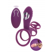 Фиолетовая эрекционная вибронасадка Halo Halo C-Ring Sleeve - Toy Joy - в Кемерово купить с доставкой