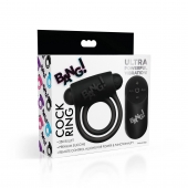 Черное эрекционное виброкольцо 28X Remote Control Vibrating Cock Ring   Bullet - XR Brands - в Кемерово купить с доставкой