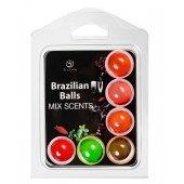 Набор из 6 шариков с ароматизированными массажными маслами Brazilian Balls - Secret Play - купить с доставкой в Кемерово