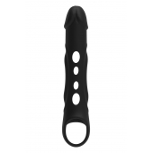 Черная насадка-удлинитель Vibrating Extender With Remote с вибрацией - Dream Toys - в Кемерово купить с доставкой