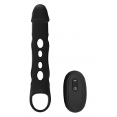 Черная насадка-удлинитель Vibrating Extender With Remote с вибрацией - Dream Toys - в Кемерово купить с доставкой