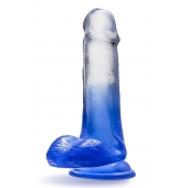 Синий фаллоимитатор Stella Blue - 16,5 см. - Blush Novelties