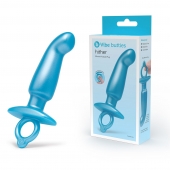 Голубая анальная пробка для массажа простаты Hither Silicone Prostate Plug - 14,3 см. - b-Vibe - в Кемерово купить с доставкой