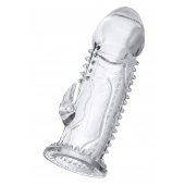 Прозрачная насадка на пенис с шипиками и коготком - 13,5 см. - A-toys - в Кемерово купить с доставкой
