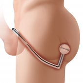 Кольцо на пенис с анальным стимулятором Stainless Steel Anal Hook   Cock Ring - BlueLine - в Кемерово купить с доставкой