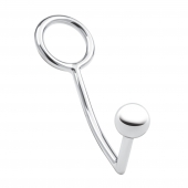 Кольцо на пенис с анальным стимулятором Stainless Steel Anal Hook   Cock Ring - BlueLine - в Кемерово купить с доставкой