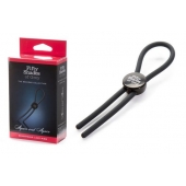 Тёмно-серое эрекционное кольцо с зажимом Again and Again Adjustable Cock Ring - Fifty Shades of Grey - в Кемерово купить с доставкой