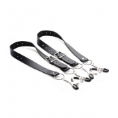Ремни с зажимами для половых губ Spread Labia Spreader Straps with Clamps - XR Brands - купить с доставкой в Кемерово