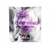 Фиолетовое виброкольцо с двумя вибропульками - Toyfa Basic - в Кемерово купить с доставкой