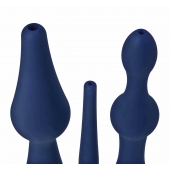 Набор из 3 универсальных насадок для анального душа Universal 3 Piece Silicone Enema Attachment Set - XR Brands - купить с доставкой в Кемерово