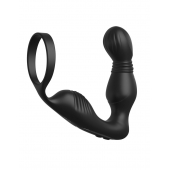 Черный вибростимулятор простаты с эрекционным кольцом Ass-Gasm Pro P-Spot Milker - Pipedream - в Кемерово купить с доставкой