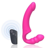 Розовый безремневой страпон Straples Strap-On Dildo - Erokay - купить с доставкой в Кемерово