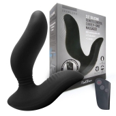 Черный вибромассажер простаты 3,5’’ Remote Control Curve P-spot Massager - 12 см. - Erokay - в Кемерово купить с доставкой