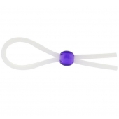 Прозрачное лассо с фиолетовой бусиной SILICONE COCK RING WITH BEAD LAVENDER - NMC - в Кемерово купить с доставкой